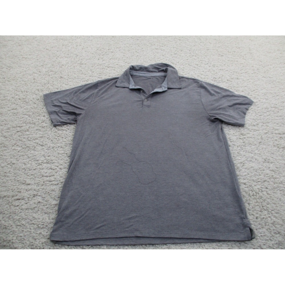 Free Fly Shirt Mens Large Gray Polo Golf Performance Viscose Bamboo Polyester A2